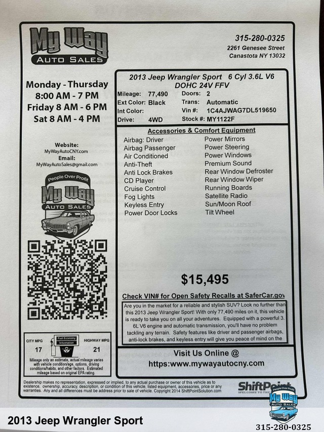 2013 Jeep Wrangler Sport
